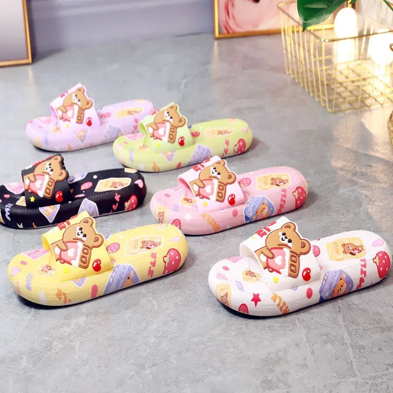 6 Colors Sweet Bear Sandals Home Wear Slippers ON876