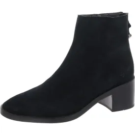 Cole Haan Womens Suede Block Heel Ankle Boots