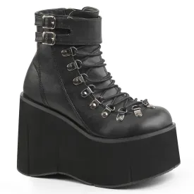 KERA-21 DemoniaCult Black Vegan Leather Sexy Women's Ankle Boots (Alternative Footwear)