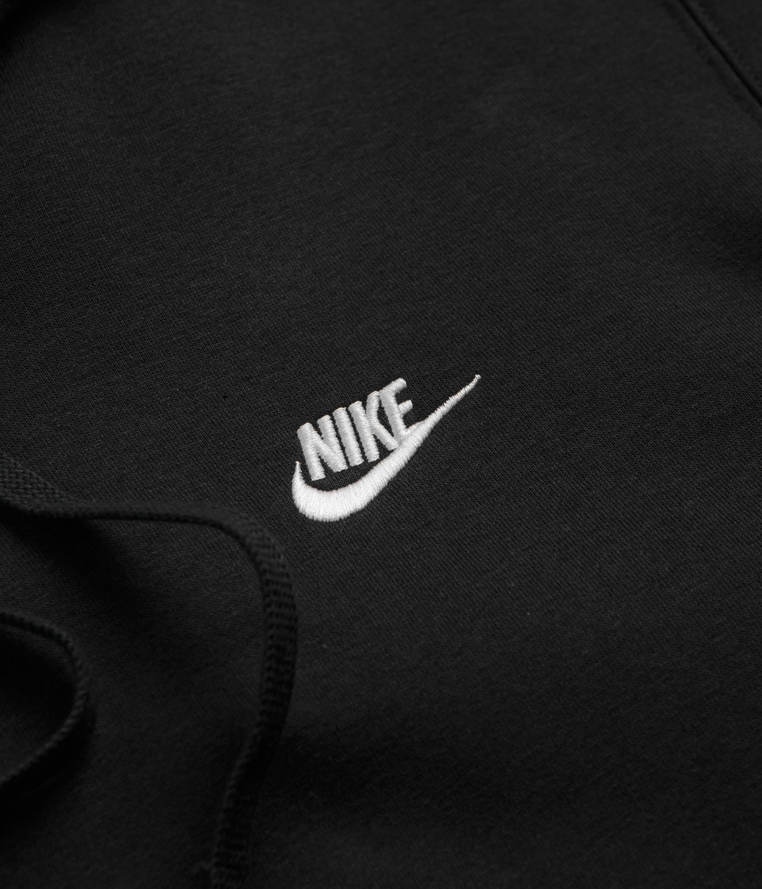 Nike Club Fleece Hoodie - Black / Black / White